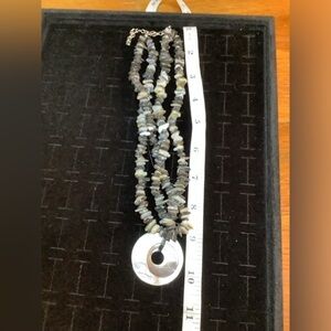 Shell and Gemstone Chip Statement Necklace